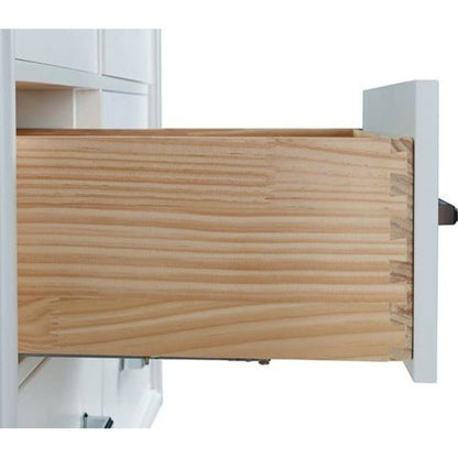 Ancerre Ellie Bathroom Vanity with Sink and Carrara White Marble Top Cabinet Set - VTS-ELLIE-42-W-CW - Backyard Provider
