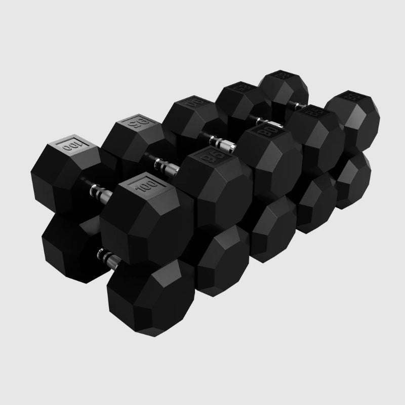 VTX SD-R 8-Sided Rubber Encased Hex Dumbbell