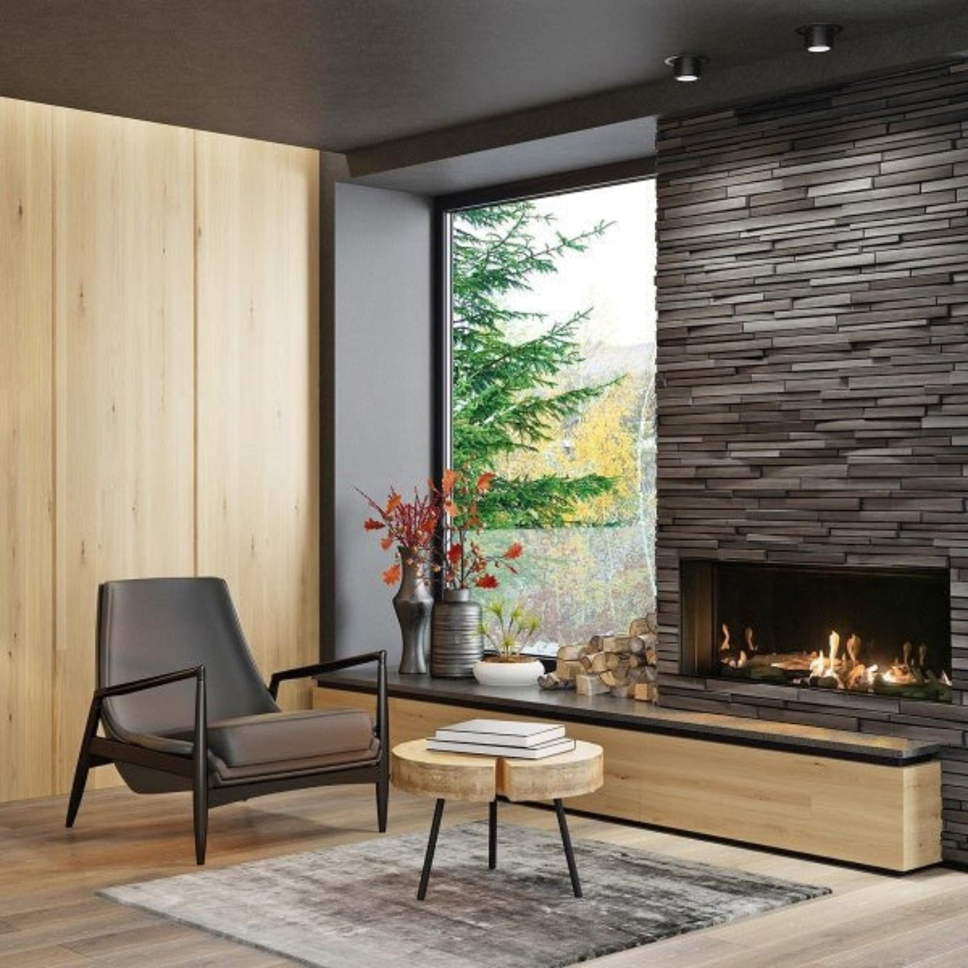 Sierra Flame Vienna Natural Gas Direct Vent Linear Gas Fireplace - VIENNA-40-NG