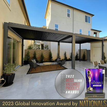 Bon Pergola Villa Pergola Motorized With Edge Lighting - VP-EH1500-SS
