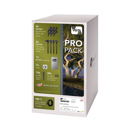 Zurn Vista Pro Pack Lighting Kit - 6 Uplights & 4 Path Lights - PROPACK2B-SP142