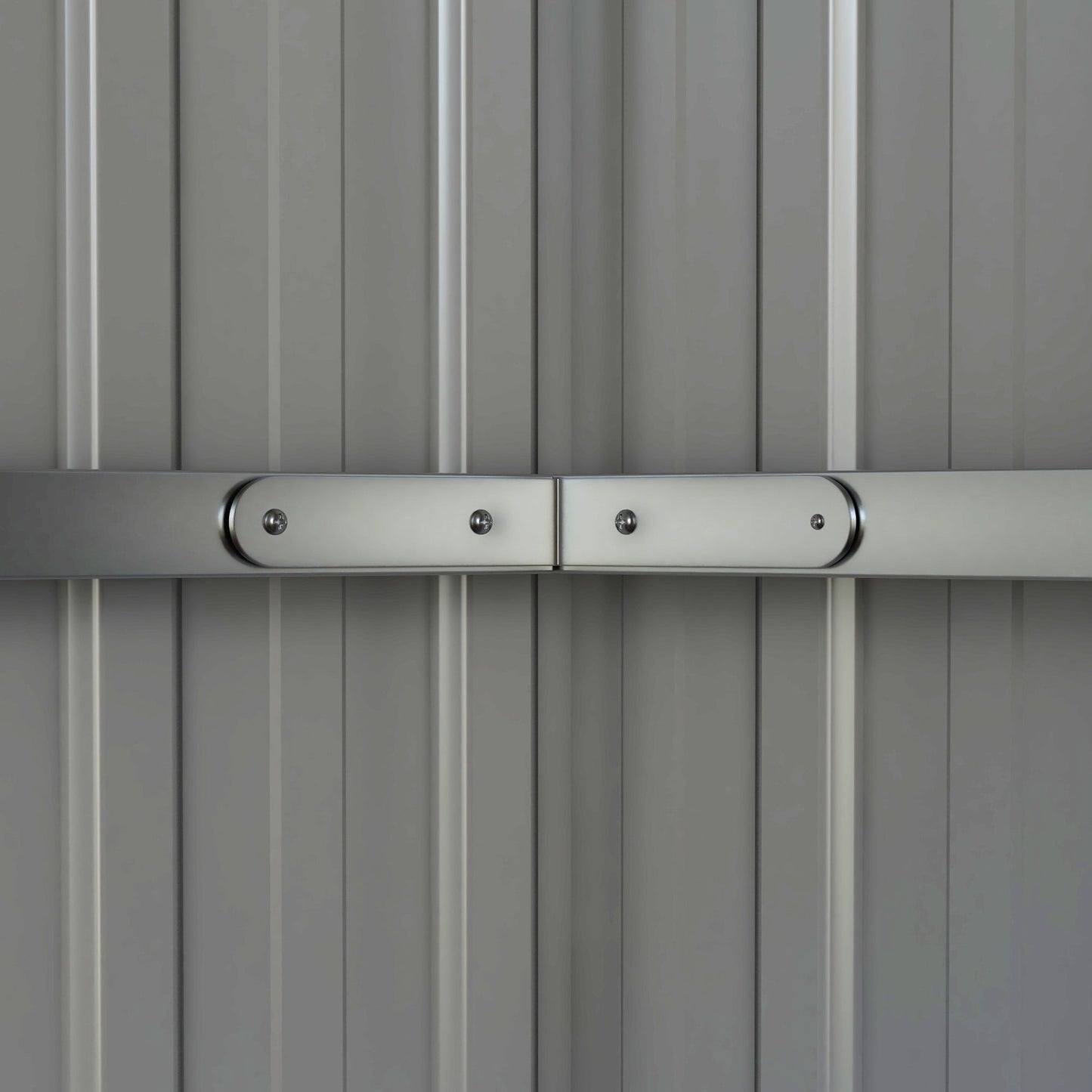 Outsunny 11' x 6' Metal Storage Shed with Lockable Door for Backyard, Garden, Lawn, Gray - 845-680V01CG