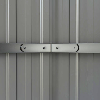 Outsunny 11' x 6' Metal Storage Shed with Lockable Door for Backyard, Garden, Lawn, Gray - 845-680V01CG