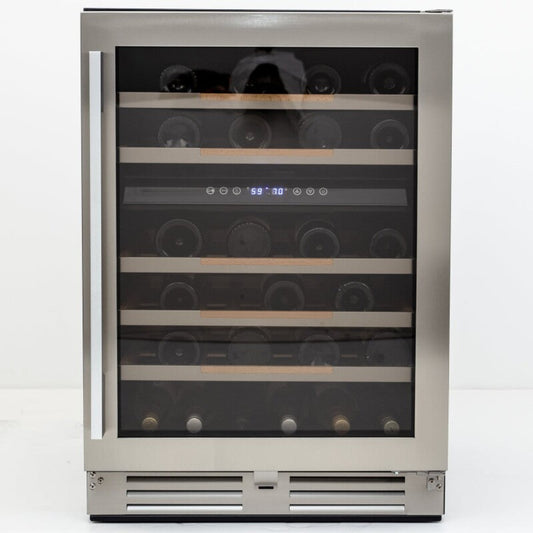 Avanti ELITE Series Dual-Zone Wine Cooler, 46 Bottle Capacity Stainless Steel - WCDE46R3S