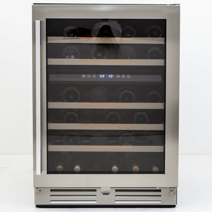 Avanti ELITE Series Dual-Zone Wine Cooler, 46 Bottle Capacity Stainless Steel - WCDE46R3S