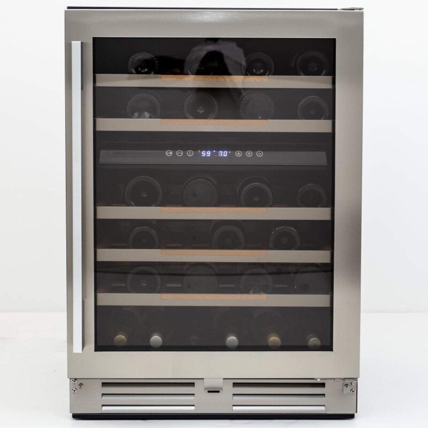 Avanti ELITE Series Dual-Zone Wine Cooler, 46 Bottle Capacity Stainless Steel - WCDE46R3S