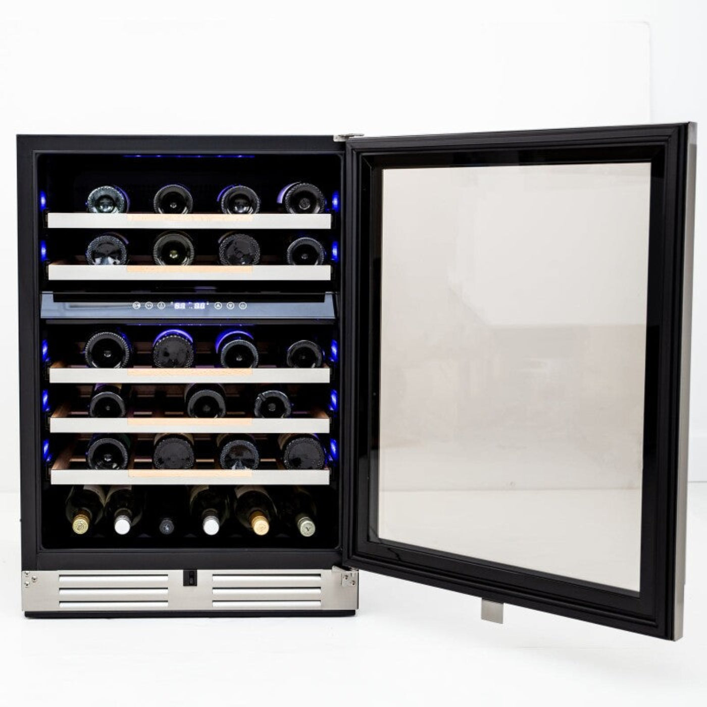 Avanti ELITE Series Dual-Zone Wine Cooler, 46 Bottle Capacity Stainless Steel - WCDE46R3S