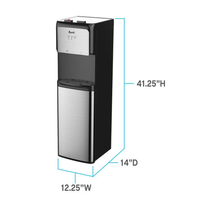 Avanti Bottom Loading Hot and Cold Water Dispenser Black with Stainless Steel - WDBMC810Q3S