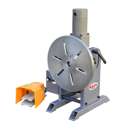 KAKA INDUSTRIAL Welding Positioner 485 lbs Tilt angle 0-135º Rotation motor 125W Rotation speed 0-6 RPM Stepless Speed Control Welder Positioning Machine with Digital Display 110V-60HZ-1PH,WP-220B