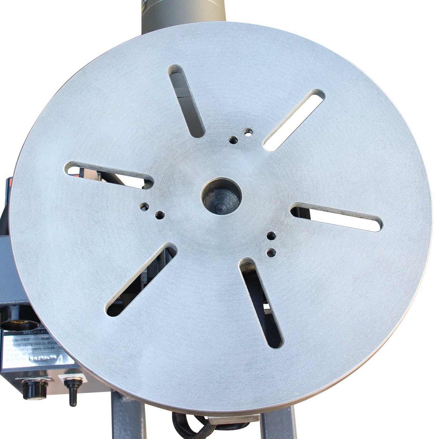KAKA INDUSTRIAL Welding Positioner 485 lbs Tilt angle 0-135º Rotation motor 125W Rotation speed 0-6 RPM Stepless Speed Control Welder Positioning Machine with Digital Display 110V-60HZ-1PH,WP-220B