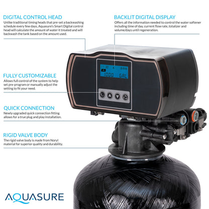 Aquasure Pro | Whole House Water Filter Bundle with 72,000 Grains Softener, 75 GPD Reverse Osmosis System & Triple Purpose Pre-Filter - AS-WHF72D
