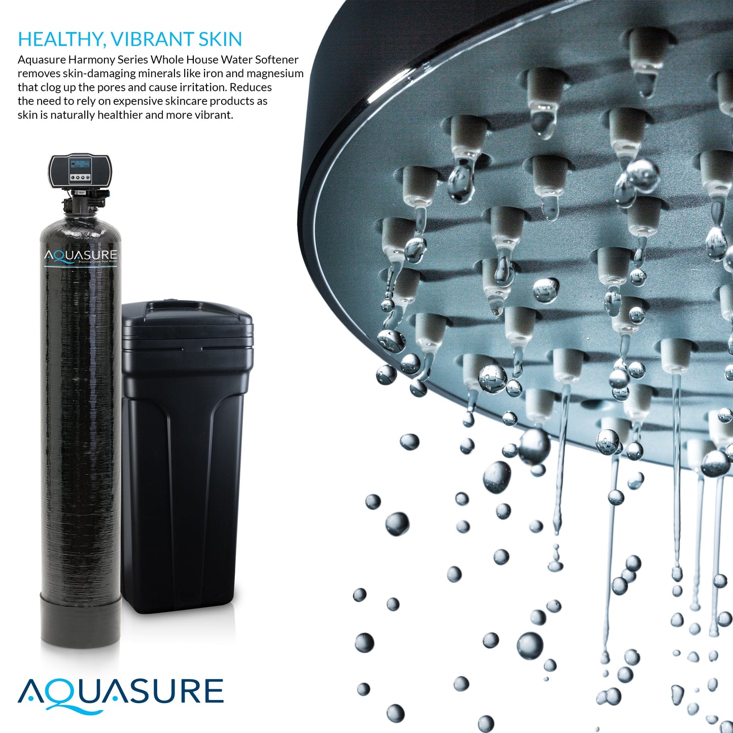 Aquasure Series | 48,000 Grains Water Softener with 12 GPM Quantum UV Purifier and 75 GPD Reverse Osmosis RO System - AS-WSUV48RO