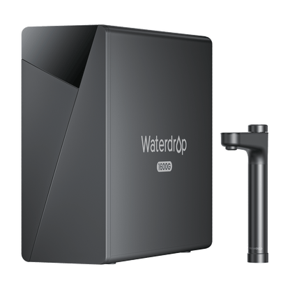 Waterdrop X16 Black Tankless Reverse Osmosis System | 1600 GPD | 11-Stage Filtration | UV Sterilization | Alkaline Mineral Technology | Smart Faucet | NSF/ANSI 42, 58 & 372 Certified