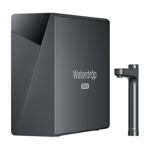 Waterdrop X16 Black Tankless Reverse Osmosis System | 1600 GPD | 11-Stage Filtration | UV Sterilization | Alkaline Mineral Technology | Smart Faucet | NSF/ANSI 42, 58 & 372 Certified