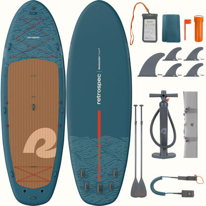 Retrospec Weekender Crew XL Multi-Person Inflatable Stand Up Paddle Board 15’ - 5744