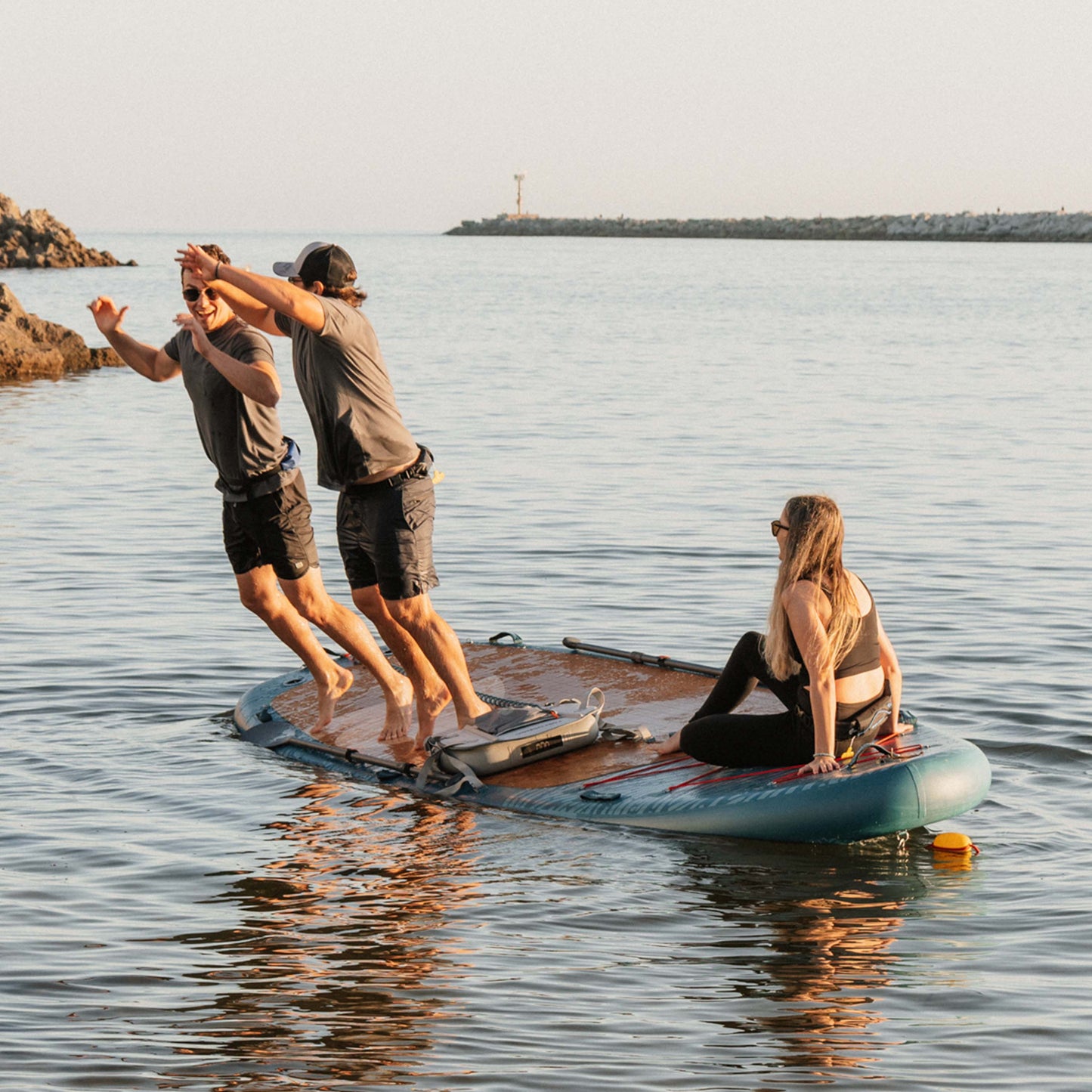 Retrospec Weekender Crew XL Multi-Person Inflatable Stand Up Paddle Board 15’ - 5744