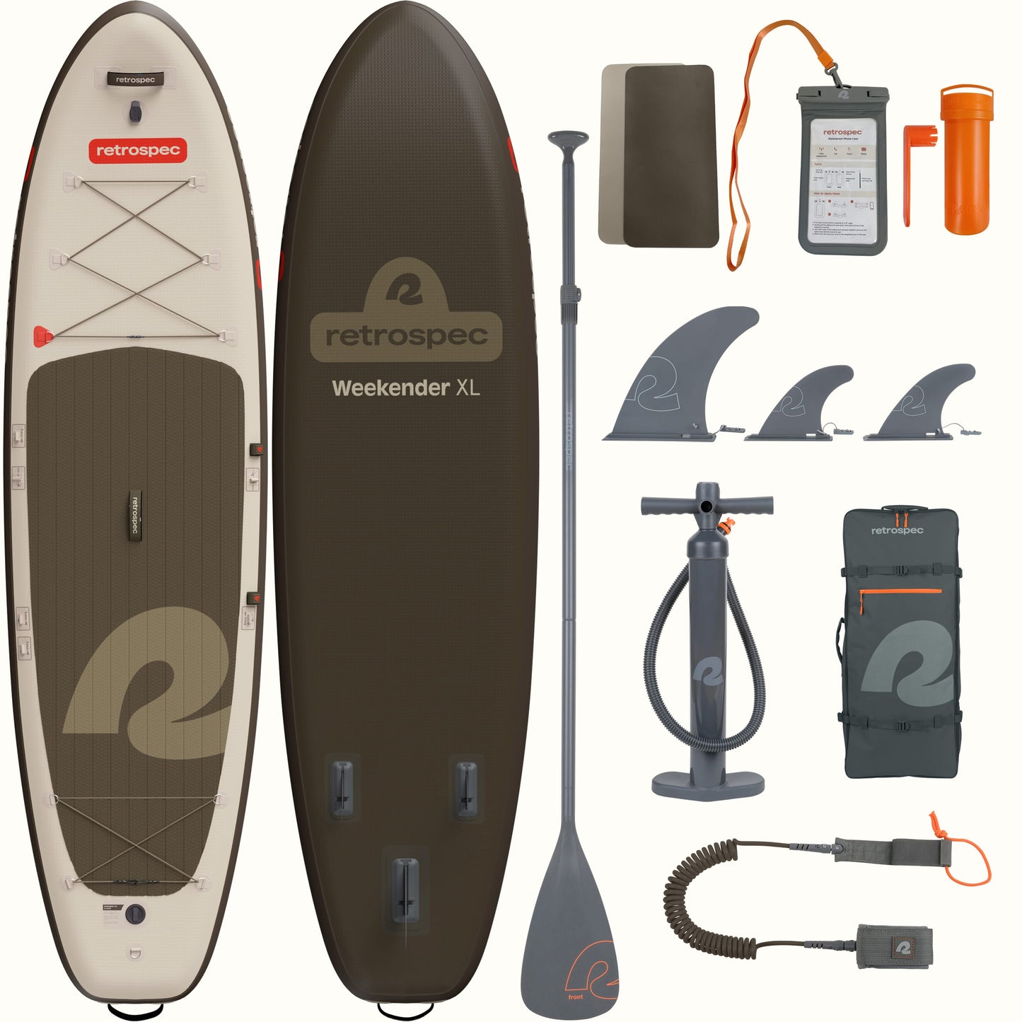 Retrospec Weekender XL Inflatable Stand Up Paddle Board 11’ - 6623