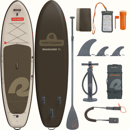 Retrospec Weekender XL Inflatable Stand Up Paddle Board 11’ - 6623