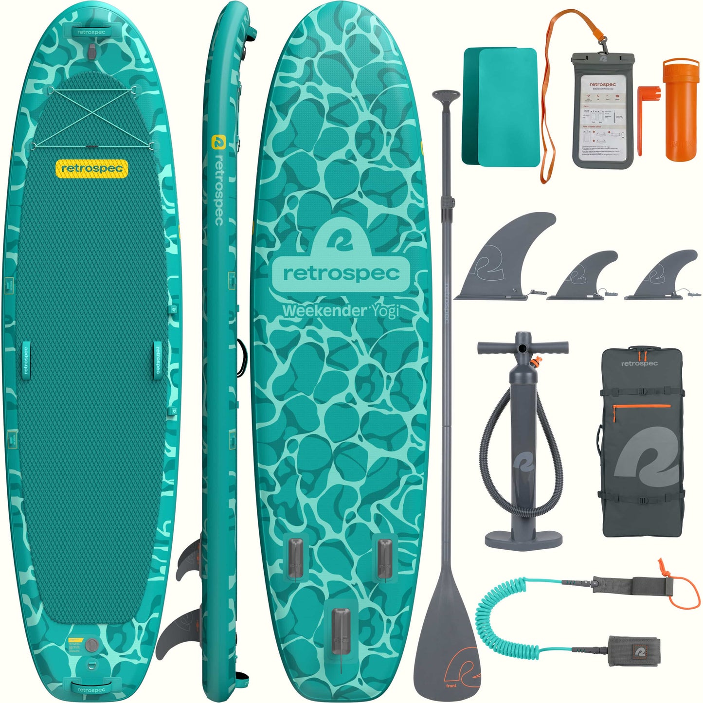 Retrospec Weekender Yogi 10'8" Inflatable Stand Up Paddle Board - 6628