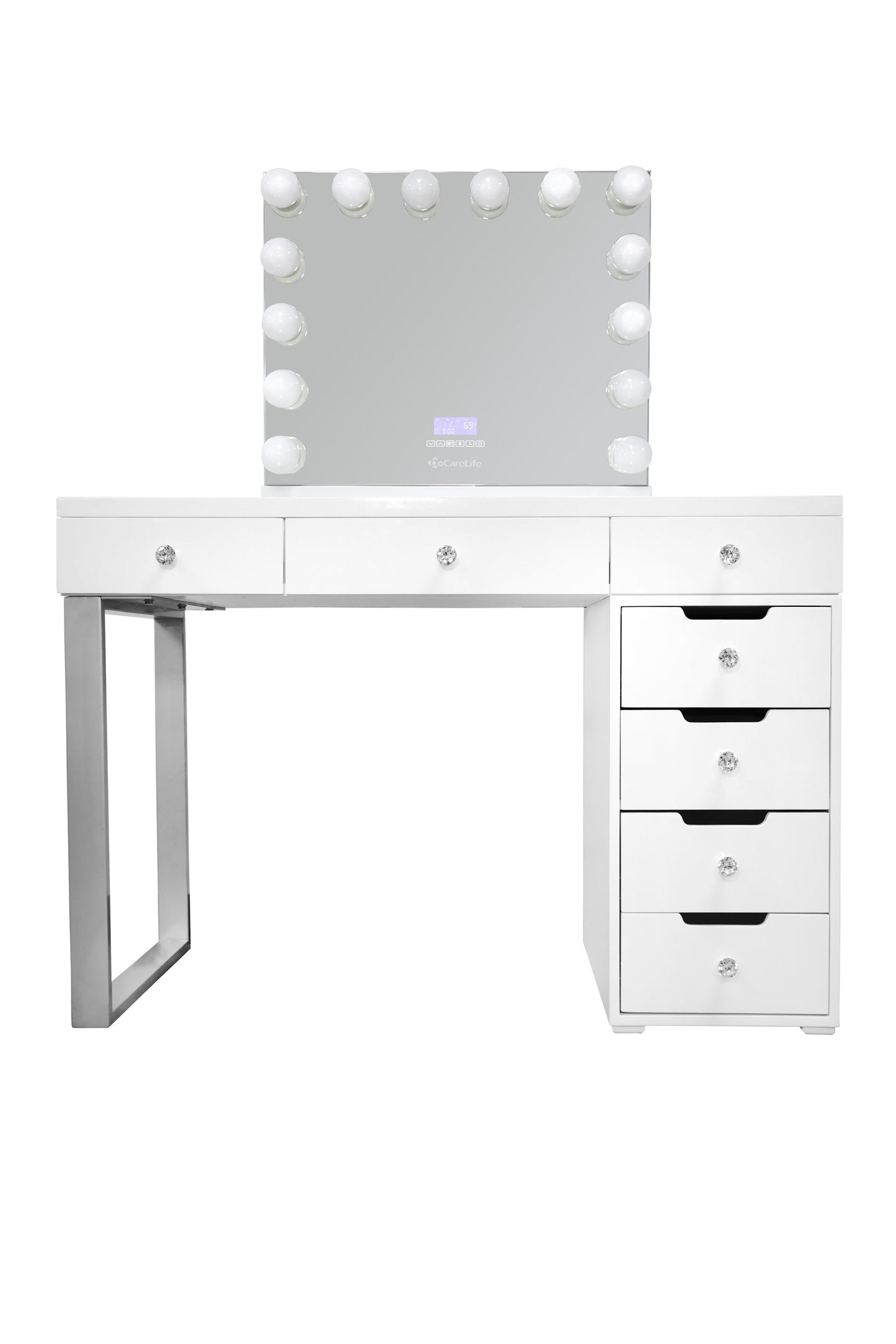 DoCareLife Nicole Vanity Set - Drawer Column - DCL-NICOLE-GWHITE