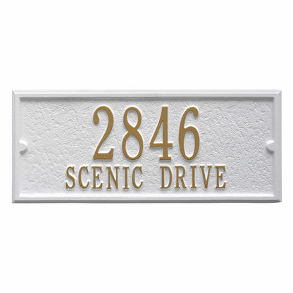 Whitehall Balmoral Side Plaques and Monogram Mailbox with Post Package and Plant Hanger -