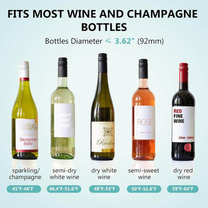 BODEGACOOLER Wine Chiller Electric Wine Bottle Chiller - CJ72-01-BK