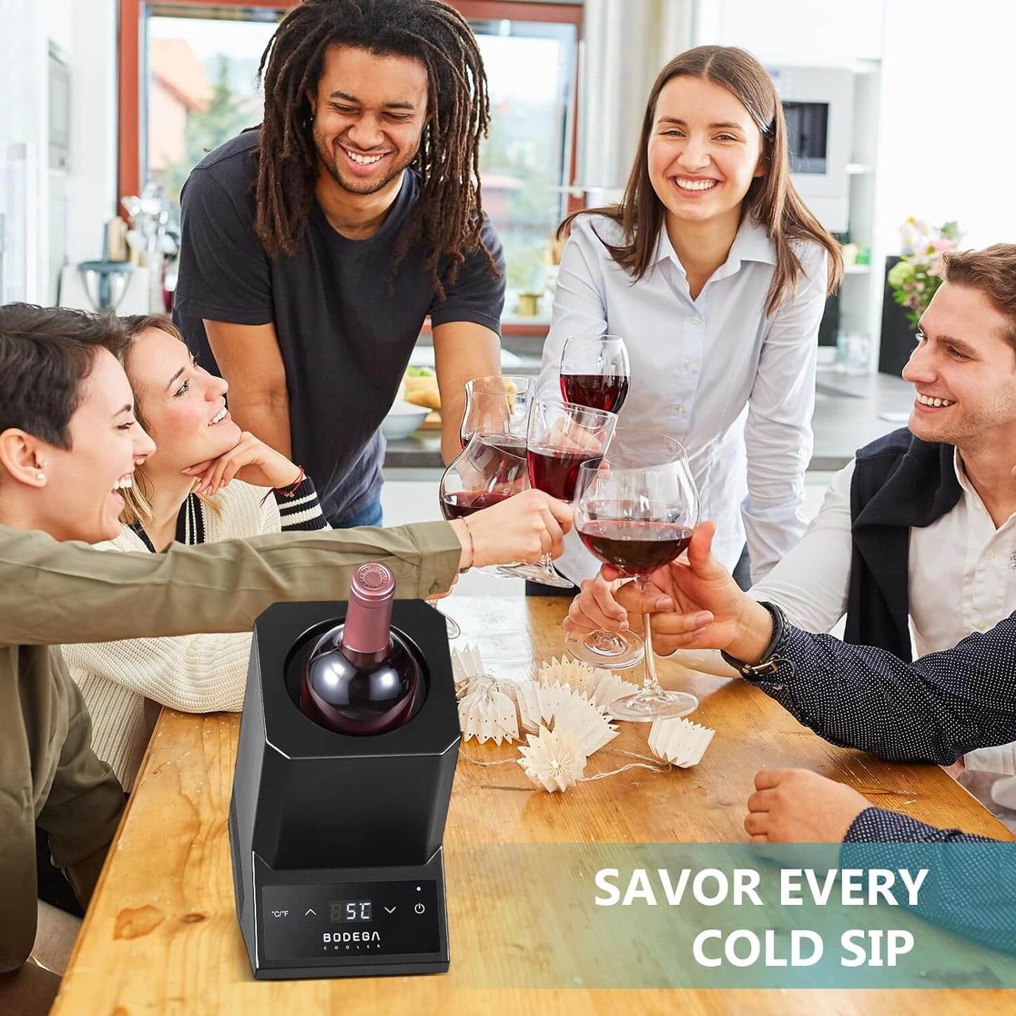 BODEGACOOLER Wine Chiller Electric Wine Bottle Chiller - CJ72-01-BK