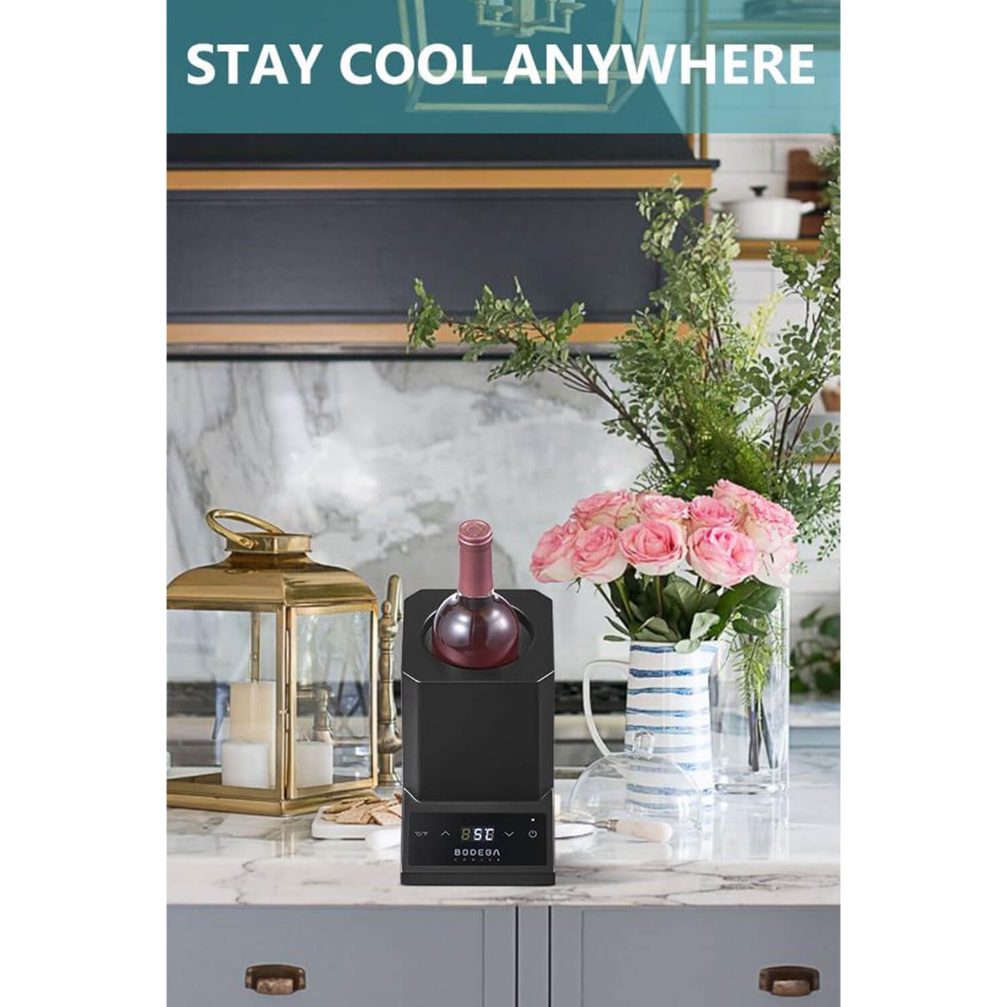 BODEGACOOLER Wine Chiller Electric Wine Bottle Chiller - CJ72-01-BK