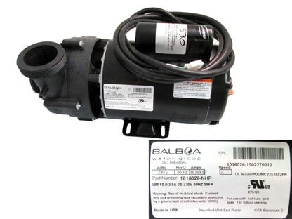 MASTER SPAS Pump, 10a 2sp 230v 56fr - X320530