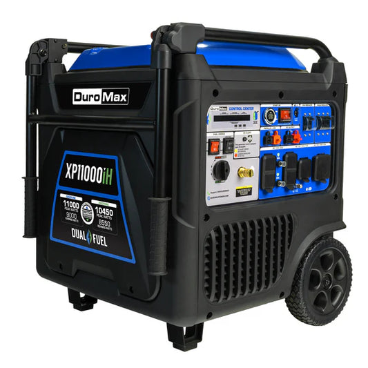 DuroMax 11,000 Watt Portable Dual Fuel Inverter Generator - Quiet, Low THD