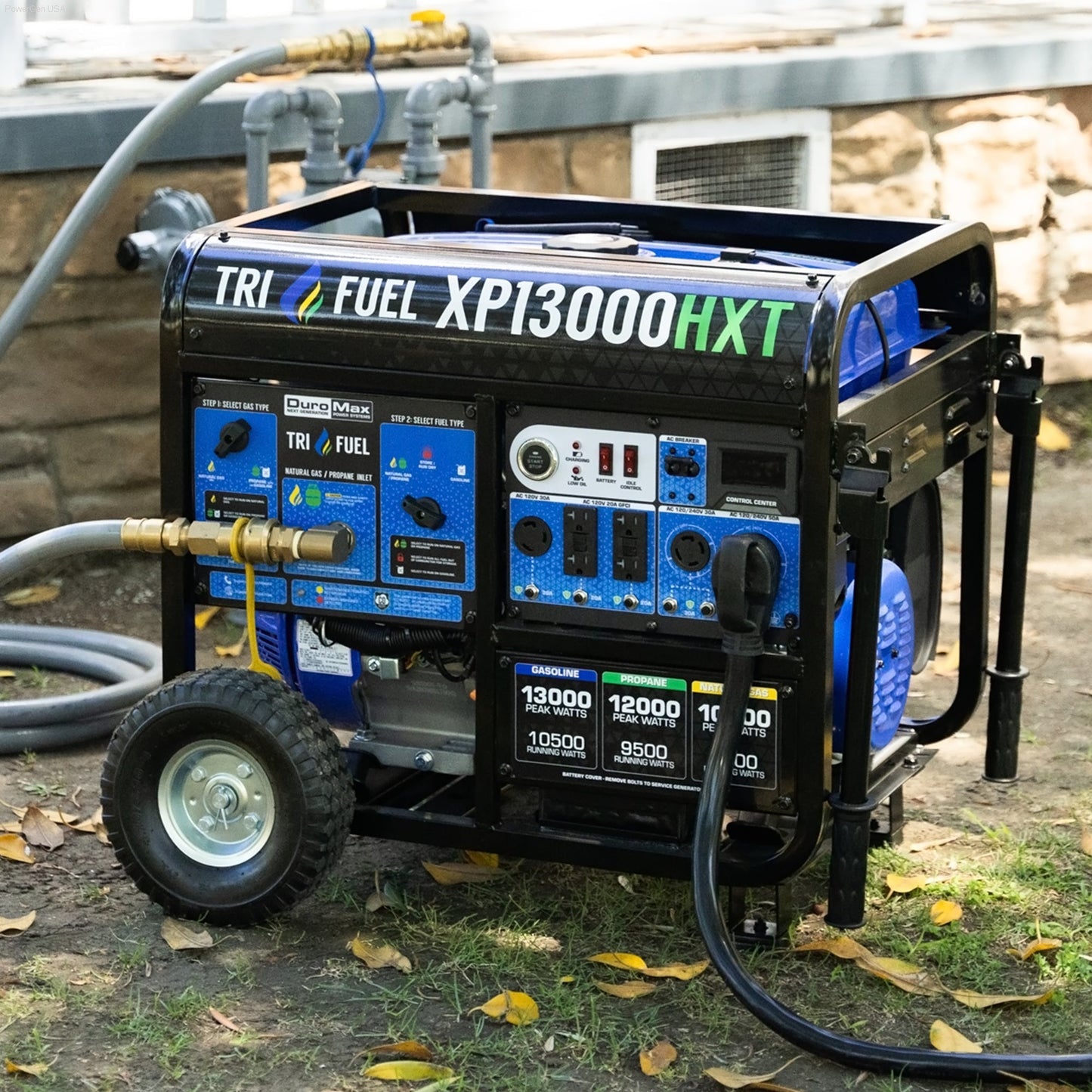 Aurora Generators DuroMax XP13000HXT 13,000 Watt Tri Fuel Portable Home Power Backup HXT Generator w/ CO Alert - PowerGen USA - XP13000HXT