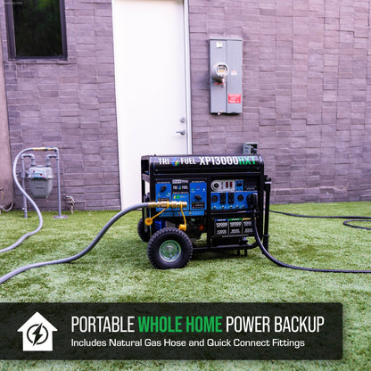 Aurora Generators DuroMax XP13000HXT 13,000 Watt Tri Fuel Portable Home Power Backup HXT Generator w/ CO Alert - PowerGen USA - XP13000HXT