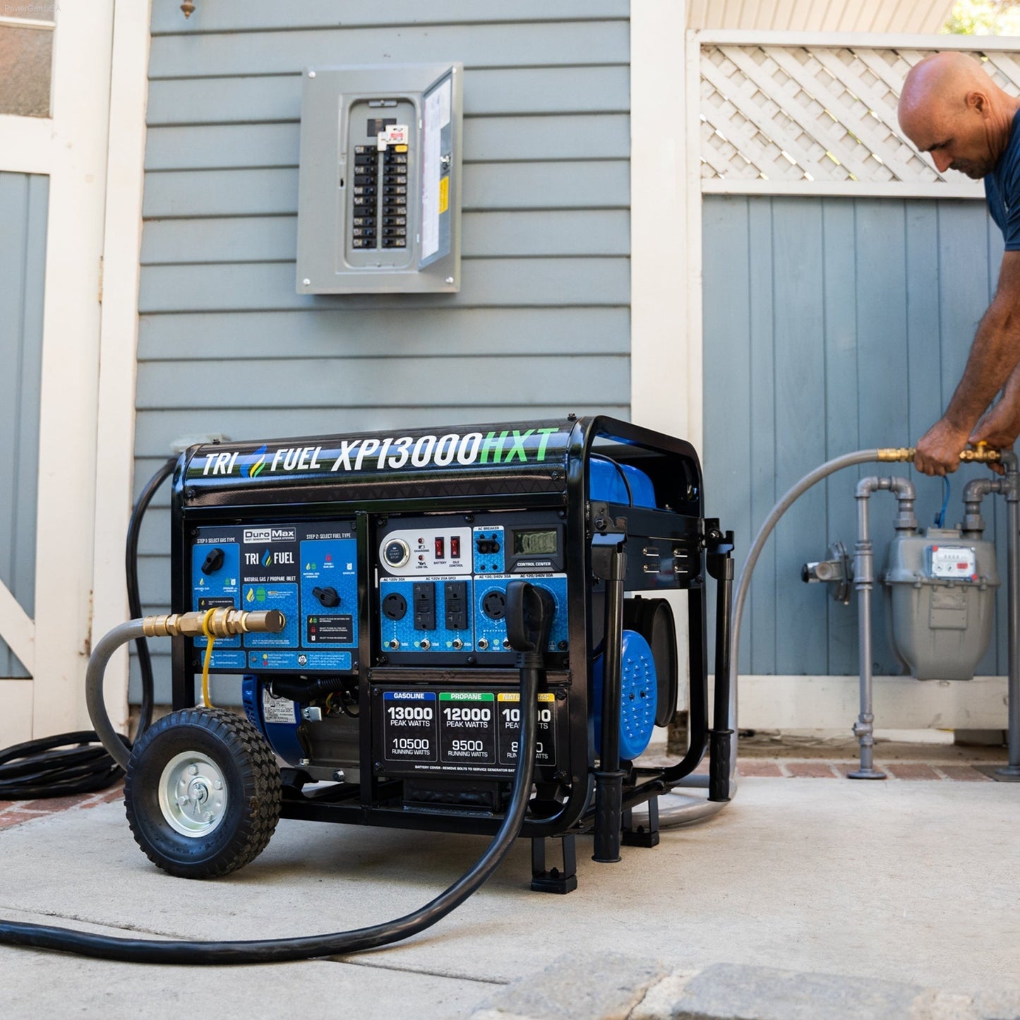 Aurora Generators DuroMax XP13000HXT 13,000 Watt Tri Fuel Portable Home Power Backup HXT Generator w/ CO Alert - PowerGen USA - XP13000HXT