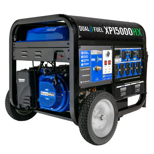 DuroMax 15,000 Watt Electric Start Dual Fuel Portable Generator
