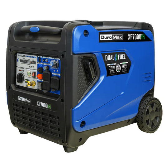 DuroMax 7,000 Watt Portable Dual Fuel Inverter Generator - Quiet, Low THD