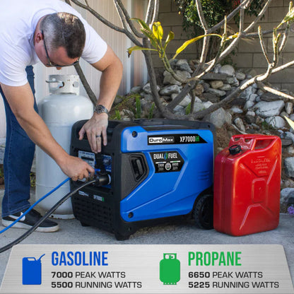 Aurora Generators DuroMax XP7000iH 7,000 Watt Portable Dual Fuel iH Inverter Generator w/ CO Alert - PowerGen USA - XP7000iH