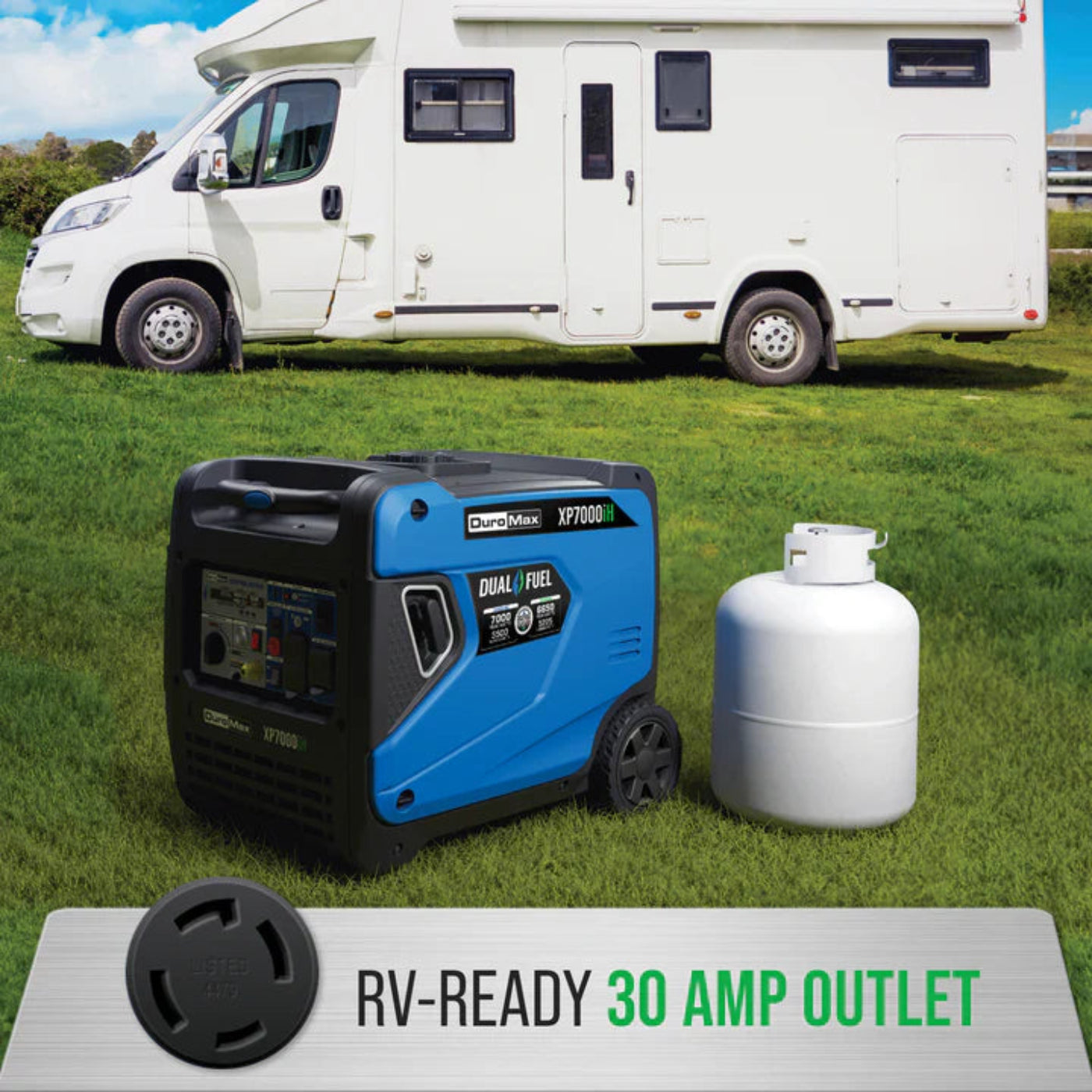 Aurora Generators DuroMax XP7000iH 7,000 Watt Portable Dual Fuel iH Inverter Generator w/ CO Alert - PowerGen USA - XP7000iH