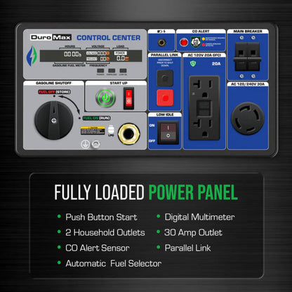 Aurora Generators DuroMax XP7000iH 7,000 Watt Portable Dual Fuel iH Inverter Generator w/ CO Alert - PowerGen USA - XP7000iH