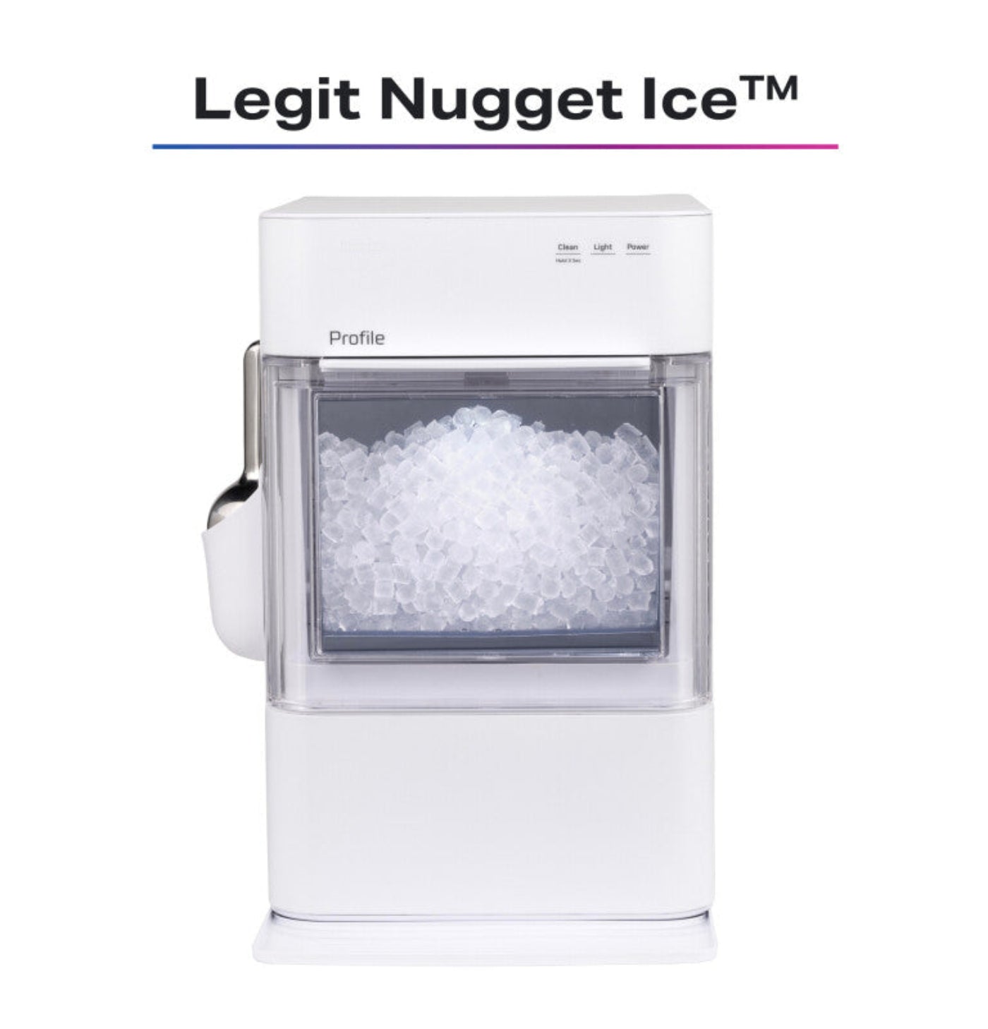 GE Appliances Profile Opal 2.0 Ultra Nugget Ice Maker with Scale Inhibiting Filter Stone White - XPIO23SWOW