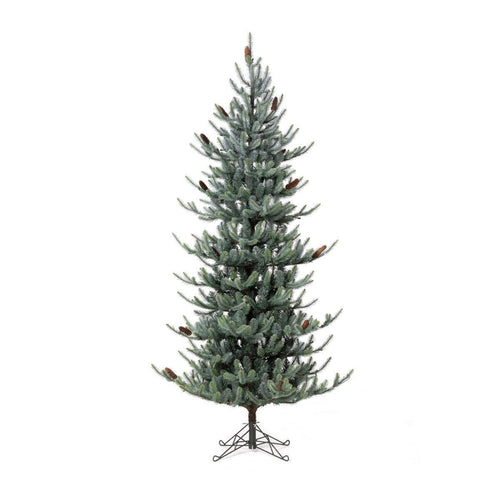 Park Hill Collection Tree Lot 7.5' Park Hill Slim Line Blue Spruce LED Lights - XPQ82170