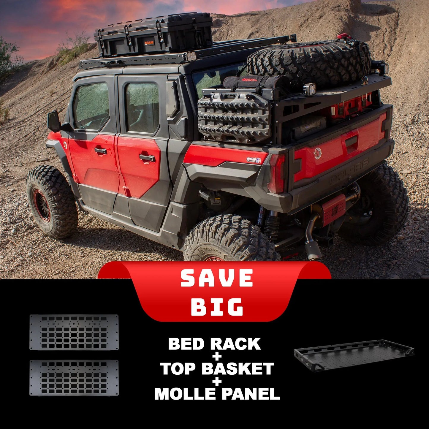 Sdr Motorsports Polaris Xpedition X-Plorer Series Bed Rack System Works Package - 910200-PACKAGE