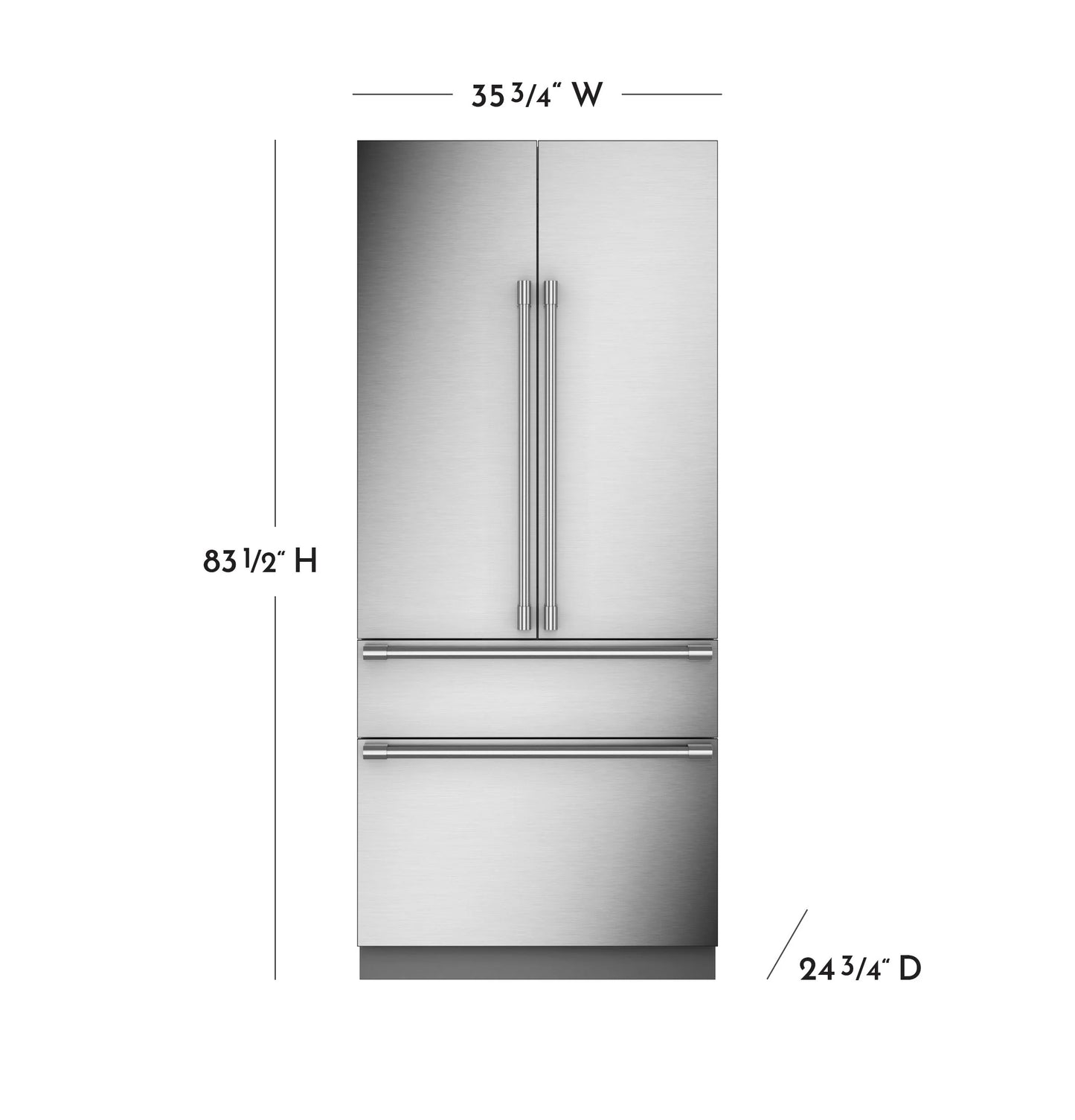 Monogram ZIP364NBVII 36" Panel-Ready Integrated French-Door Panel Ready - ZIP364NBVII