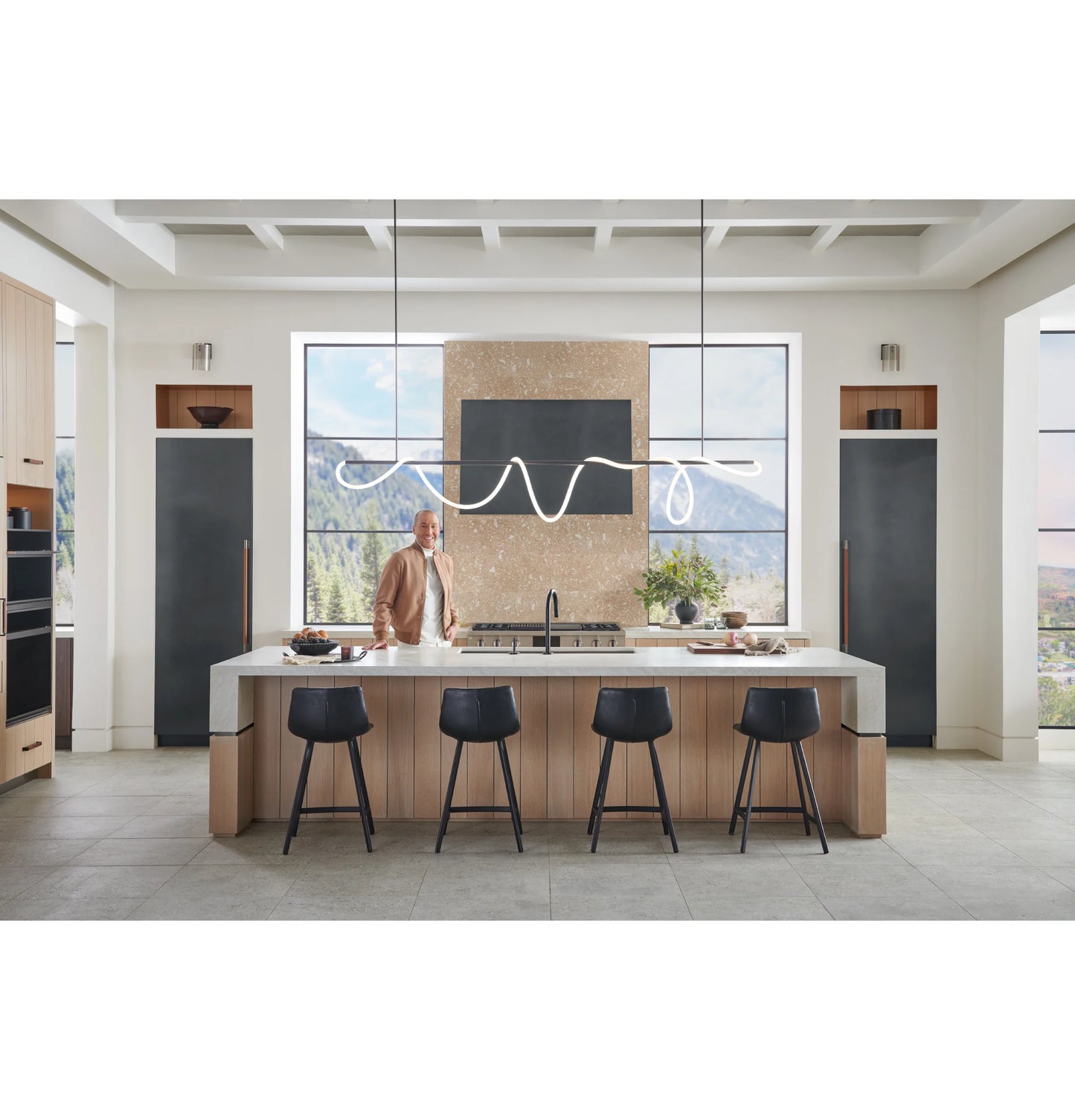 Monogram ZK1TN304VRH 30" RH Column Panel Titanium Designer Collection - ZK1TN304VRH