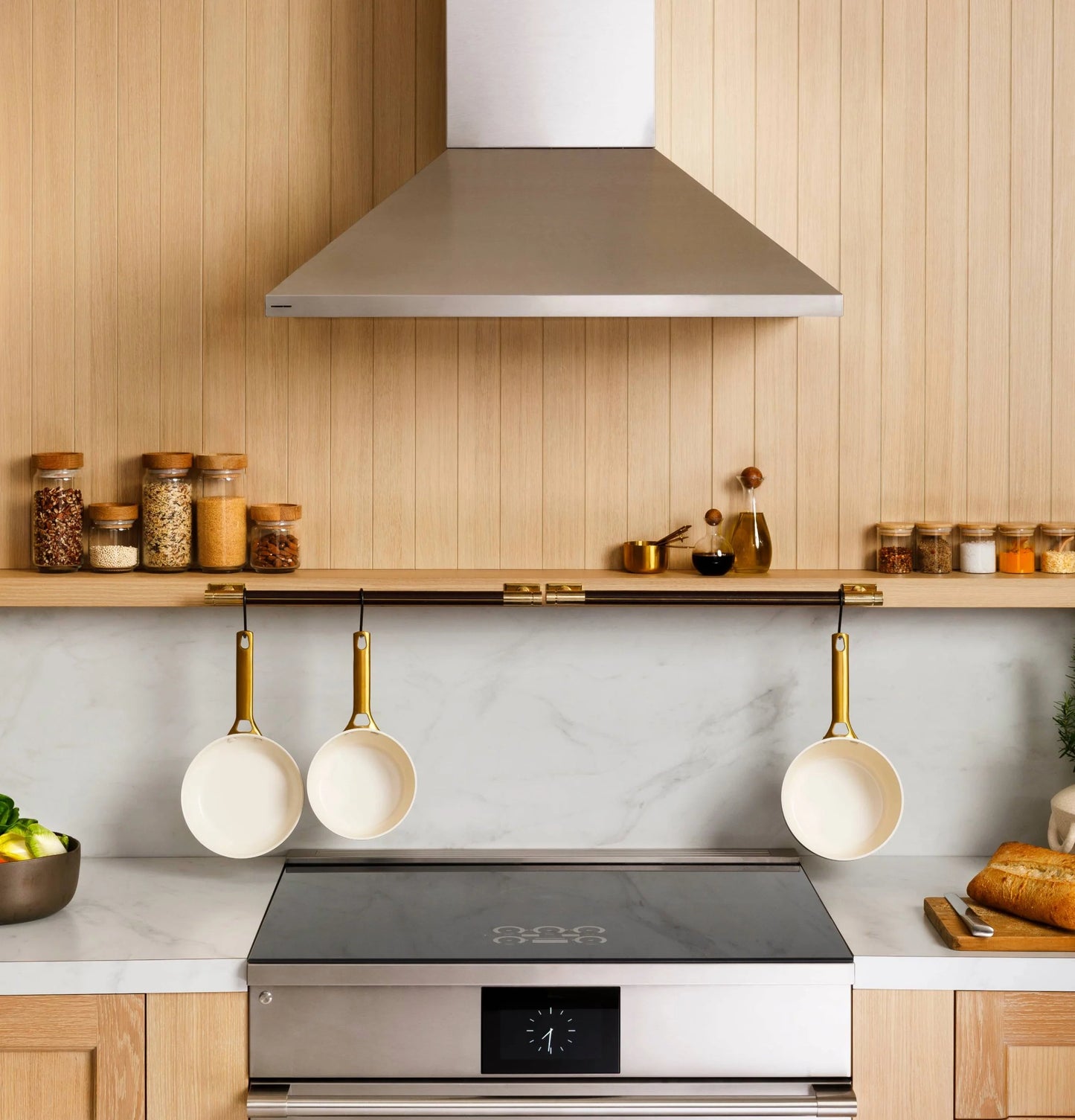 Monogram ZVWS481SRSS 48" Wall-Mounted Pyramid Chimney Vent Hood with Air Quality Sensors Stainless Steel - ZVWS481SRSS