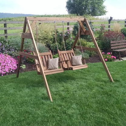 A & L Furniture 5'2x4 A-Frame Swing Stand for 2 Chair Swings (Hangers Included) - 815C-UNF