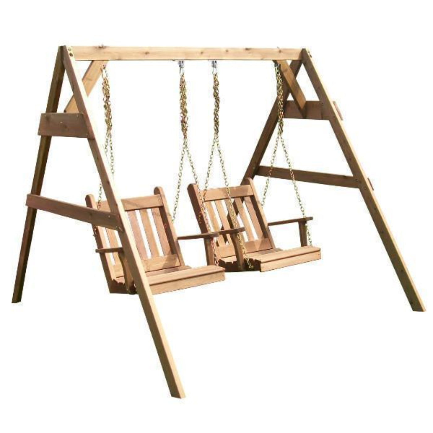 A & L Furniture 5'2x4 A-Frame Swing Stand for 2 Chair Swings (Hangers Included) - 815C-UNF
