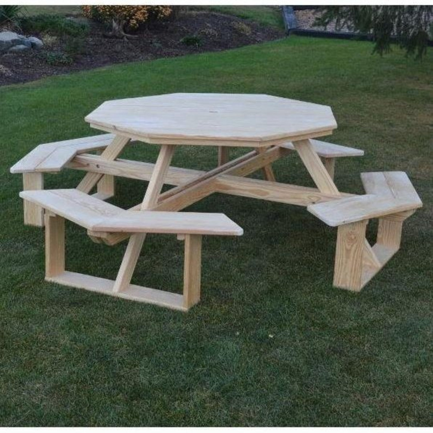 A & L Furniture 54" Octagon Walk-In Table - Specify for FREE 2" Umbrella Hole - 280PT-Unfinished