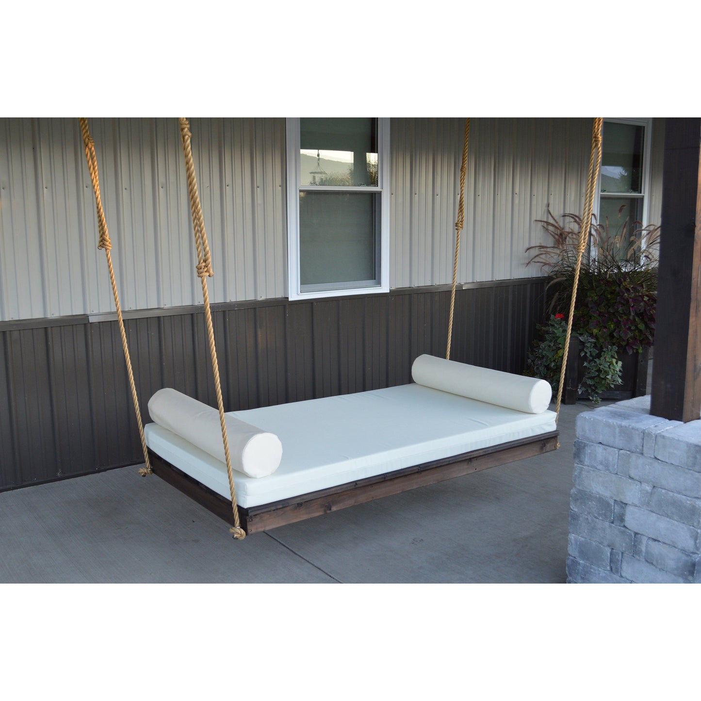 A & L Furniture 75" Twin Mattress Newport Bed (Rope Included) - 316C-UNF