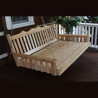 A & L Furniture 75" Twin Mattress Royal English Garden Swingbed - 466C-UNF