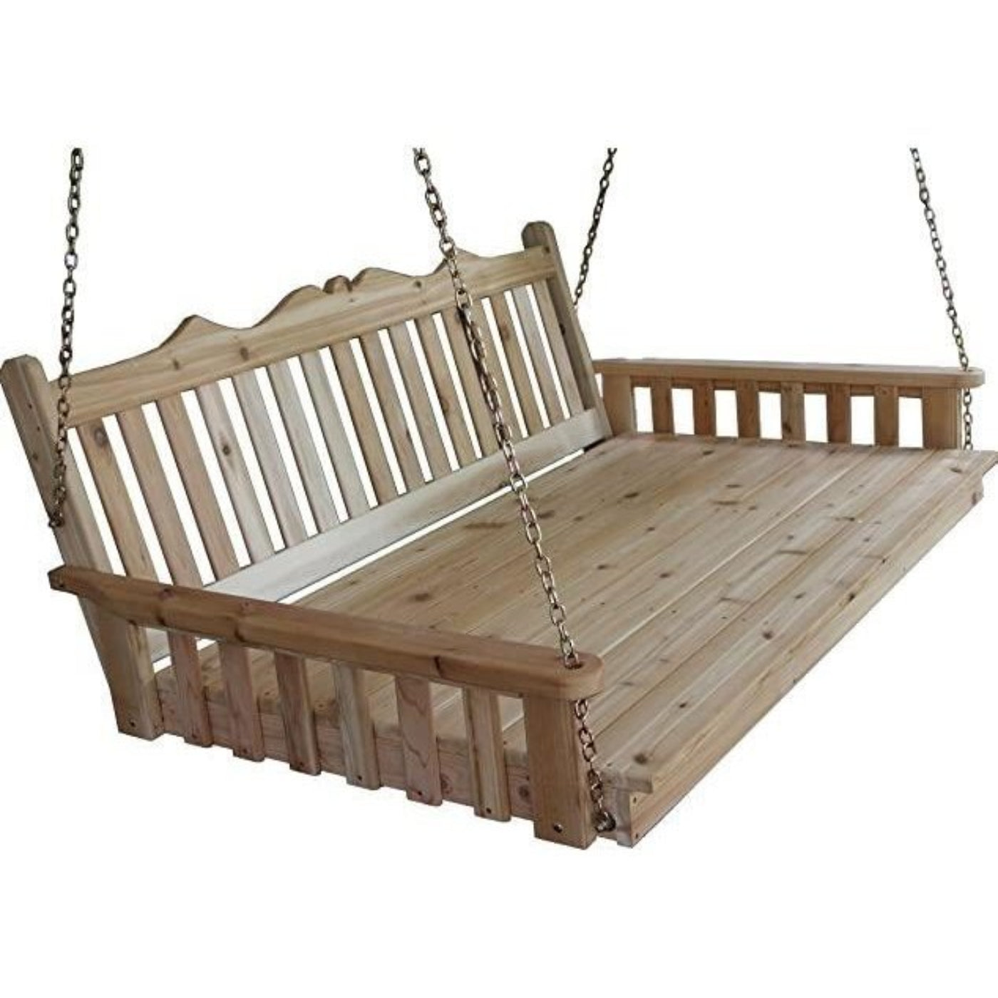 A & L Furniture 75" Twin Mattress Royal English Garden Swingbed - 466C-UNF
